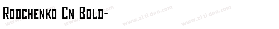 Rodchenko Cn Bold字体转换